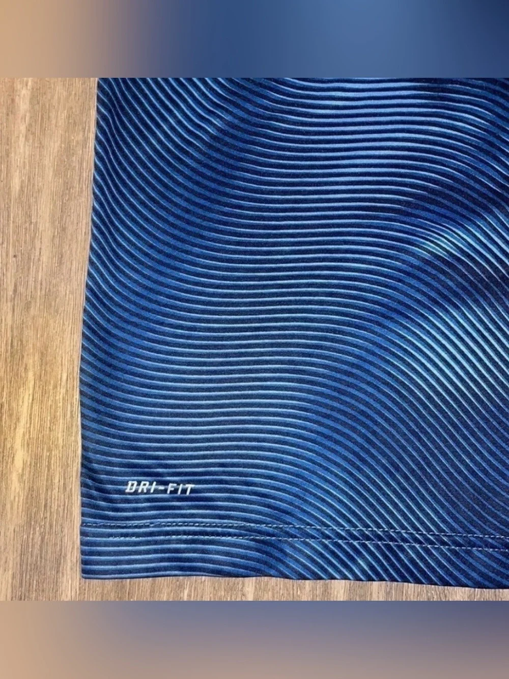 Jordan Blue and Navy Dri-FIT Short Sleeve Tee